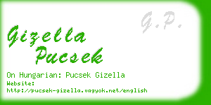 gizella pucsek business card